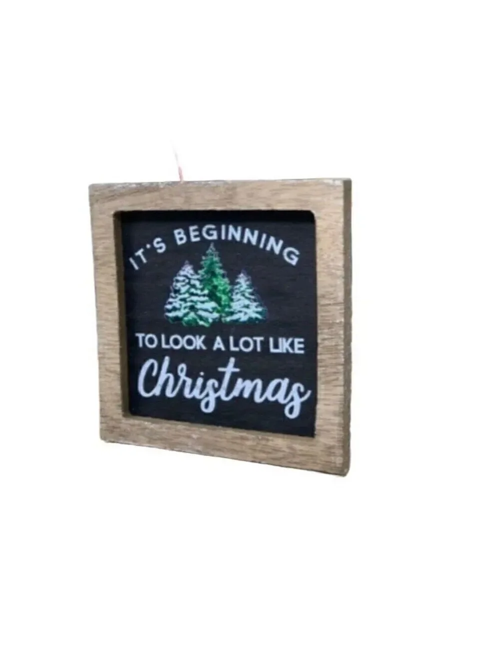 Christmas Mini Tiered Tray Sign 4 Inch Ornament Chalkboard Holiday Decor Kitchen